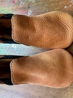 Freshly Picked Toddler Slip-On Loafers in Cognac Brown Suede